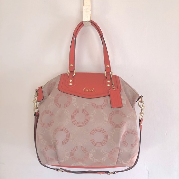 Coach Ashley Dotted OP Art North South Satchel - Picture 4 of 15